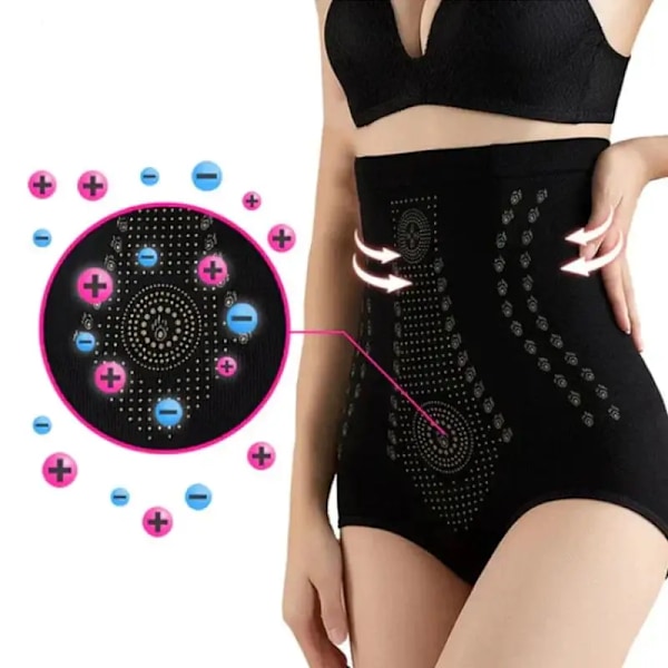 Unik Fiber Restoration Shaper Tummy Control Shapewear Lårförminskande Midjetränare Underkläder För Kvinnor Bodyshaper Trosor Thigh-Black M