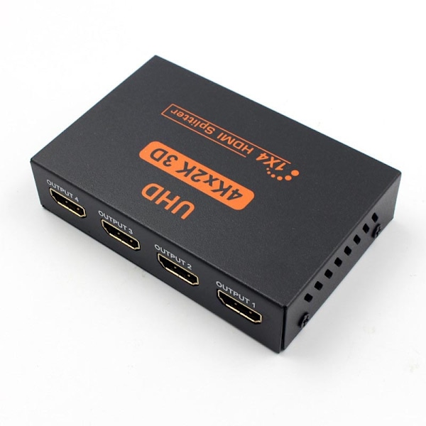 Original HDMI-splitter 4 portar Hub Repeater Amplifie UHD 3D 4K*2K Full HD 1080p 1X4 för HDTV