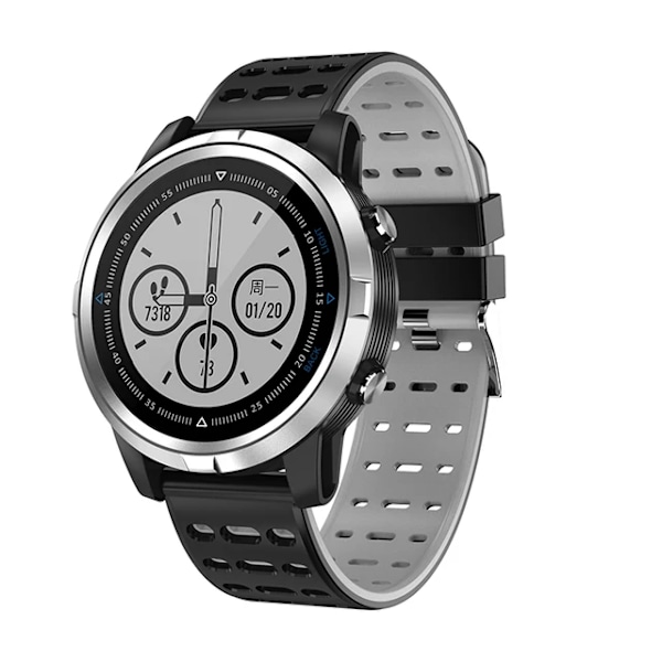 IP68 Vattentät LCD Genomskinlig Skärm GPS Smartklocka N105 Puls Sömn Män Kvinnor Smartwatch för IOS Android silver gray