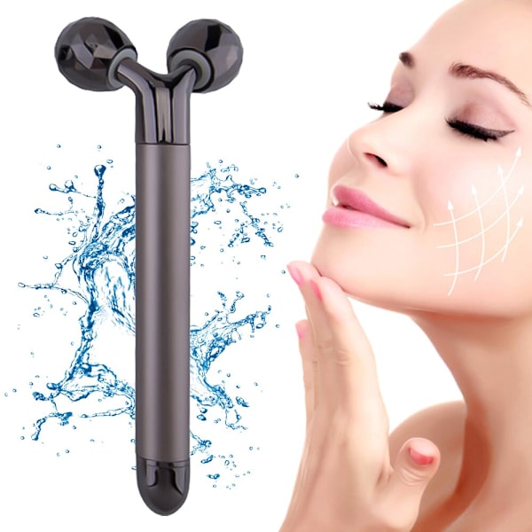 3D Rullmassageapparat 360 Graders Rotation Elektrisk Tunn Ansikte Hela Kroppen Form Rose Gold