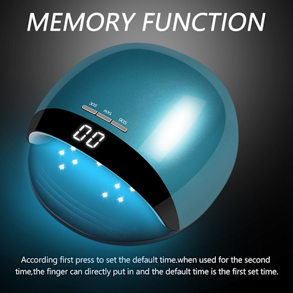 Kraftfull Nageltork UV LED-lampa Med Auto Sensor LCD-display Professionell Snabbhärdande Gel Nagelkonst Salong Manikyrverktyg