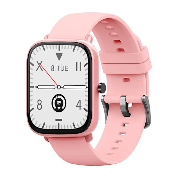 Smartklocka för kvinnor, pulsmätare, sömnövervakning, IP67 vattentät, sportklocka för damer, vackert armband för Android IOS Pink
