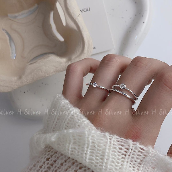 Ringpärlor S925 Silver Modesmycken Ac5307 Single