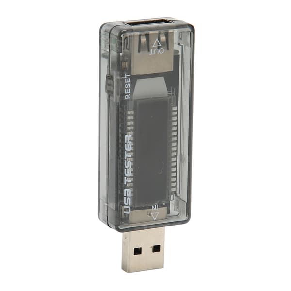USB-lader Meter LCD-skjerm Transparent Bærbar Strømspenningstester 3.5V til 20V 0A til 3.3A