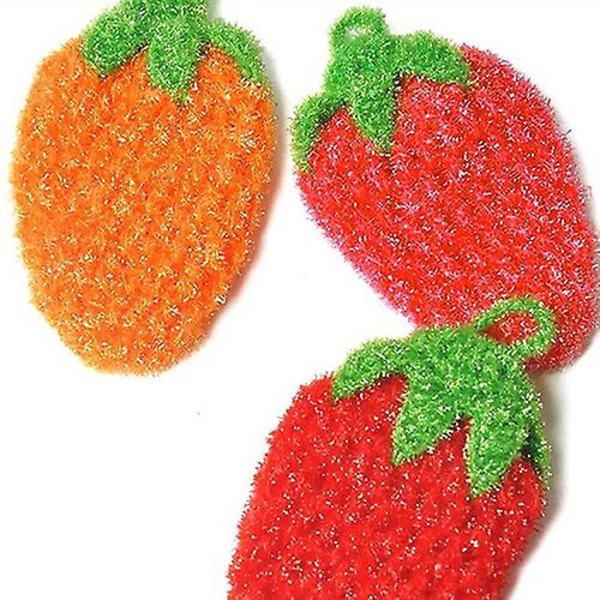 2 X Super Absorbent Fruit Design Mansikka Muoto Keittiö Astiat Pyyheliina