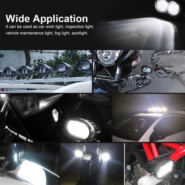 LED dobbelt forlygte til bil lastbil ATV båd motorcykel sort