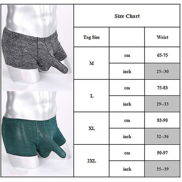 Män Low Rise bomull Boxer Trunks Underkläder Trosor Deep Lake Blue M