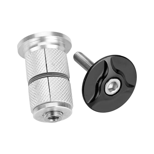 Aluminiumslegering Cykelgaffel Expander Bung 1 1.25 Tommer Sort Headset Top Cap