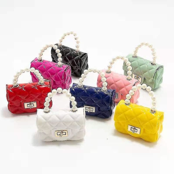 Pearl jelly bag mini tote white