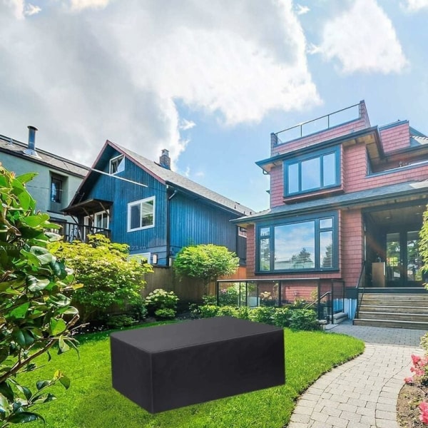 Støvtæt stofbetræk til udendørs bord og stol (420D 230*165*80cm)，til beskyttelse af indendørs og udendørs møbler