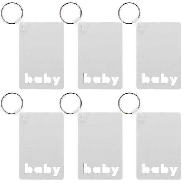 6 kpl lämmönsiirtosublimaatioaihiot avaimenperä äitienpäiväksi isänpäiväksi BABY