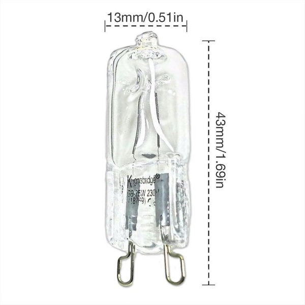 2stk OSRAM G9 halogenlampe perlelampe halogen wolframlampe