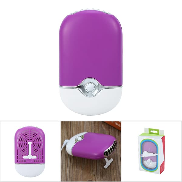 Bærbar USB Mini Ventilator Hurtigtørrende Eyelash Lim Værktøj Lilla