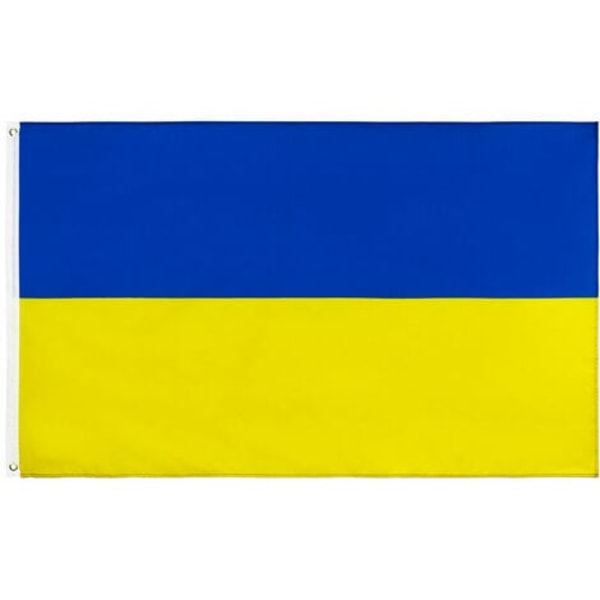 Ukrainas flagg 150x90 cm - Ukrainsk flagg 90 x 150 cm - 2 stk flagg