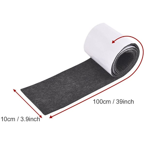 100*10*0,5 cm Grå filttejp Baksida Självhäftande filttejp Självhäftande tejp Skyddande filttejp