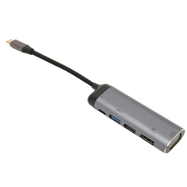 USB C Dockningsstation PD 100W USB 3.1 USB 2.0 Typ C 4K Hub för Bärbara Datorer PC