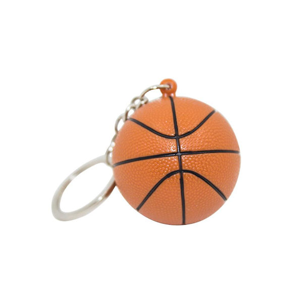 Mote Luminescence Led Light Nøkkelring Bil Nøkkelring Nøkkelring Fotball Basketball Anheng Nøkkelring For Gave (oransje)