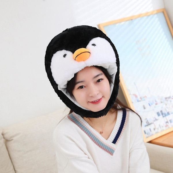 Penguin Huvudbonader Mjuk Pp Bomullsfyllning Härlig djurhatt Varm utklädning Håraccessoarer Plysch tecknad hatt Cosplay Kostymtillbehör Sel