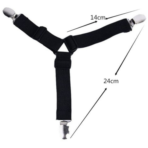 Triangulär bladhållare Clip Justerbar blad Clip Blad Clip Spännehållare, 4st svart 4st vit