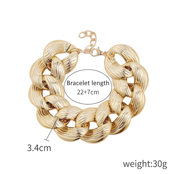 Armbånd Vintage guld farve mode smykker B2406 S2009-22