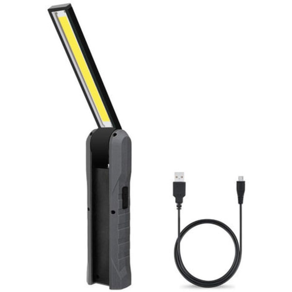 Genopladeligt Led arbejdslys, Guiseapue arbejdslys 5 tilstande Mekanisk lys Foldbar lommelygte med magnetisk base Inspicer