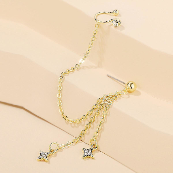 Örhängen Ear Cuff Clip Star Modesmycken B1943 E221