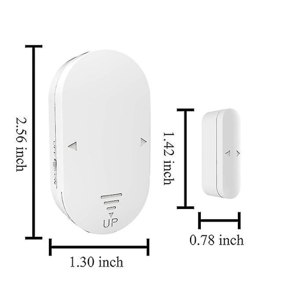 130 Db 433mhz trådlös magnetisk sensor Hemdörr Fönsteringång Inbrottslarm Säkerhetslarm