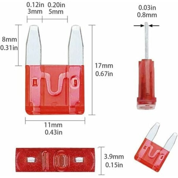 150 stk Mini bilsikring +150 stk mellomstore bilsikringer - 11 autosikringer spesifikasjoner: 2A 3A 5A 7.5A 10A 15A 20A 25A 30A 35A 40A,