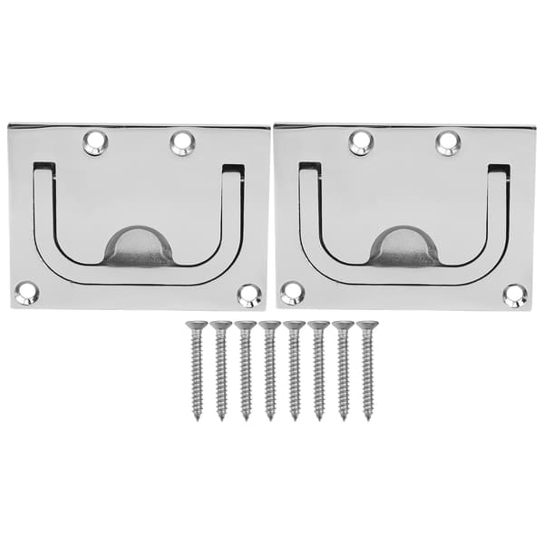 2 stk. Rustfrit Stål Bådsluse Træk Dæk Dæksel Håndtag Marine Hardware Skab Ring