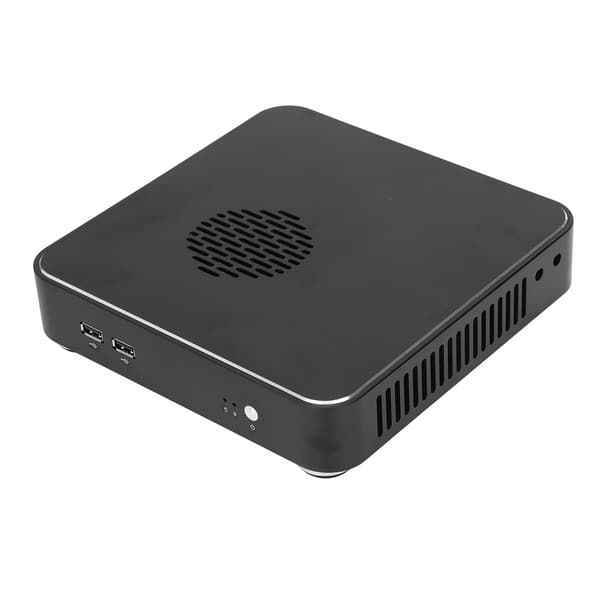 Mini HTPC Kabinet Kompakt Sort Desktop Computer Kabinet God Varmeafledning Hjemmevideo Computer