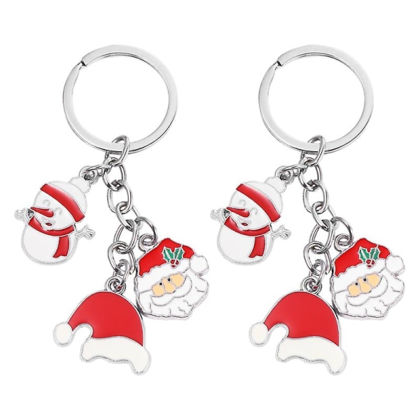 2 stk julestil nøkkelring dekorasjon Praktisk hengende nøkkel dekorasjon nøkkelring tilbehør til mobiltelefon lommebok