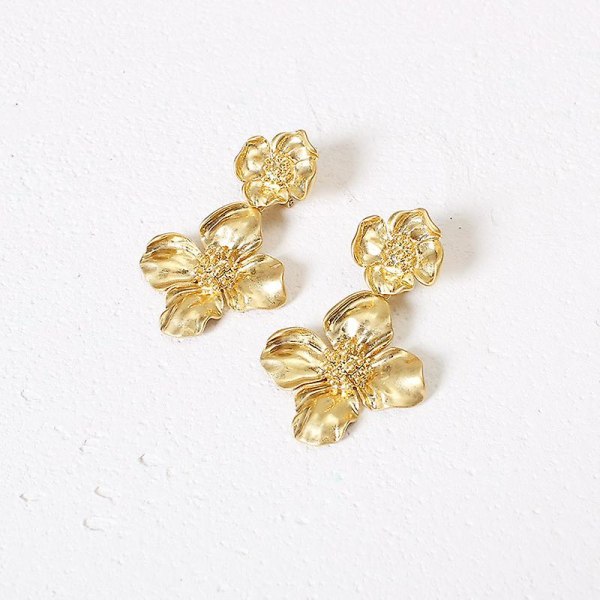 Örhänge Metallic Element Flower Stud Modesmycken Ac7001 C001