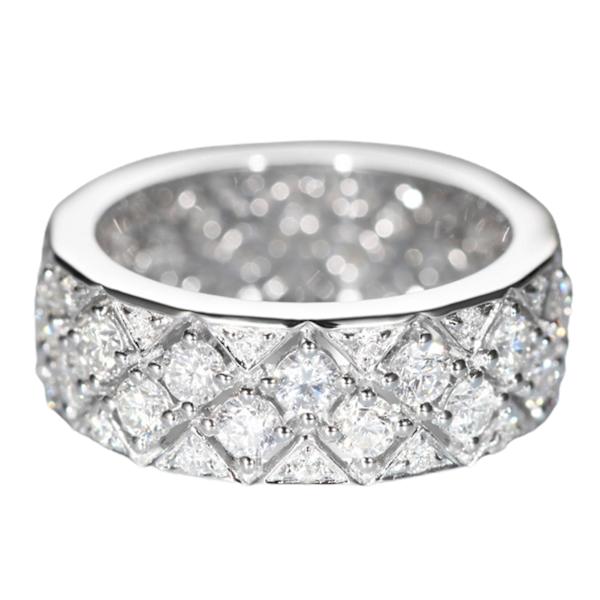 Kvinnor Ring Multi Size Shining Inlagd Faux Crystal Finger Ring för dagligt slitage US 6