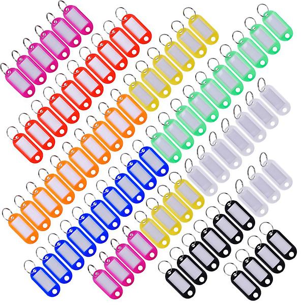 Nyckeletiketter Flera färger Olika färger ID-etiketter med nyckelring delad ring (blandad färg)