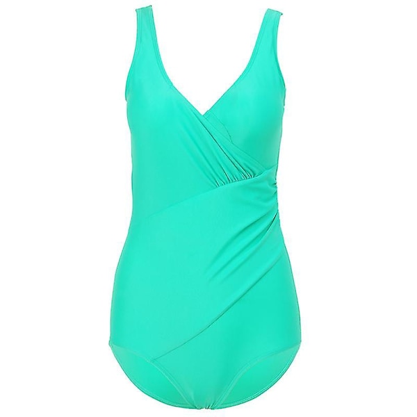 kvinnor Vadderad omlott baddräkt Monokini One Piece Baddräkt Badkläder Light Green XL