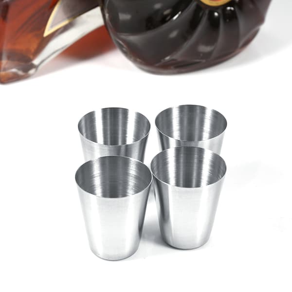 Rustfritt stål reise te kaffe kopp sett 4 pakke 30ml