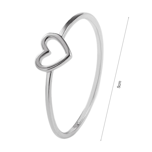 Kvinnor enkel urholkad hjärtring Valentine Propose Circlet smycken present Golden US 8