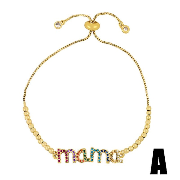 Armbånd gave til mor Zircon Mama Heart Stud Fashion smykker Ac8255 brc25-C