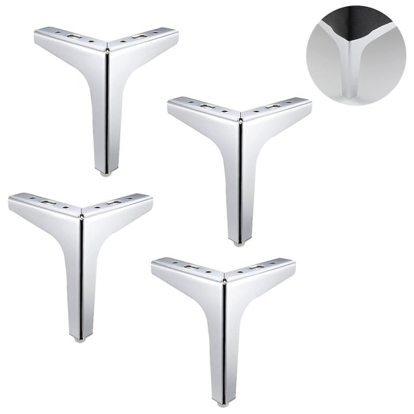 Piao 4pack metallmöbler soffben, modern stil gör-det-själv-möbelfötterbyte, triangelbordsskåp skåpfötter Heavy Duty för byråkaffe