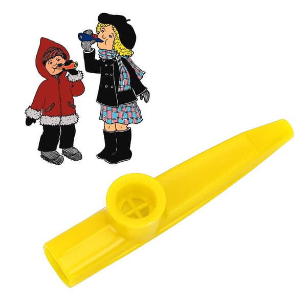 Mini Plast Kazoo Ukulele Gitarr Lättlärt Musikinstrument Gul