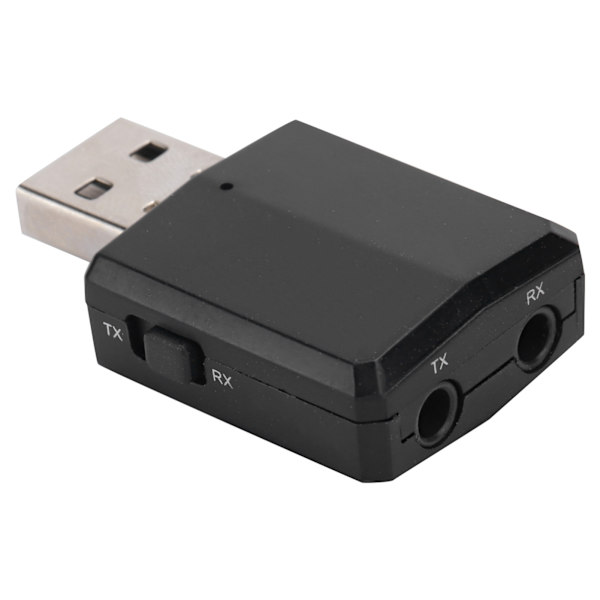 Bluetooth 5.0 Audio Receiver Transmitter USB Lydkort 3 i 1 AUX RCA 3.5mm Socket Adapter Sort