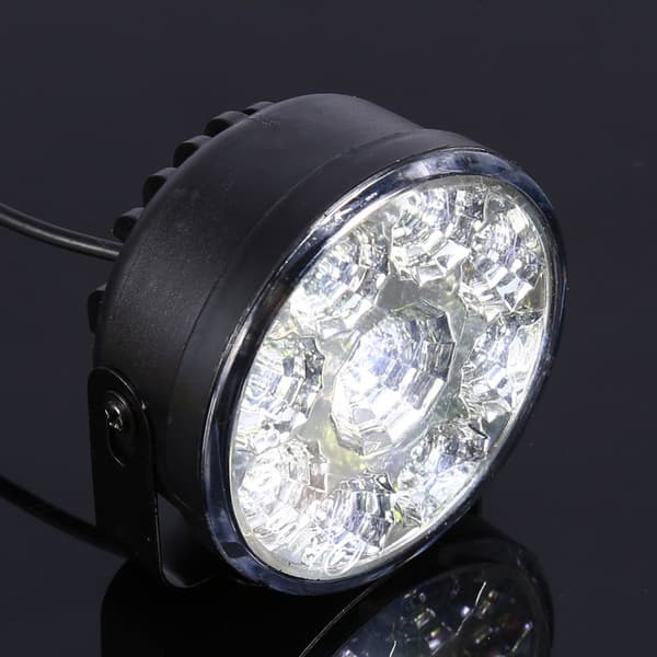 2X Bil Hvit 9 SMD LED Kjørelys DRL Tåkelys Frontlyspærer