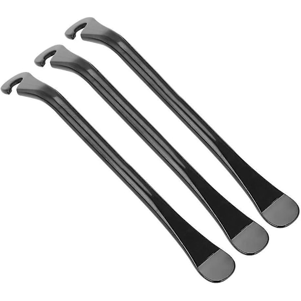3 delar cykeldäcksspak, svart kolstål däckspak Cykeldäcksväxlare cykelreparationsverktyg för att ta bort cykeldäck, 120 X 7 mm