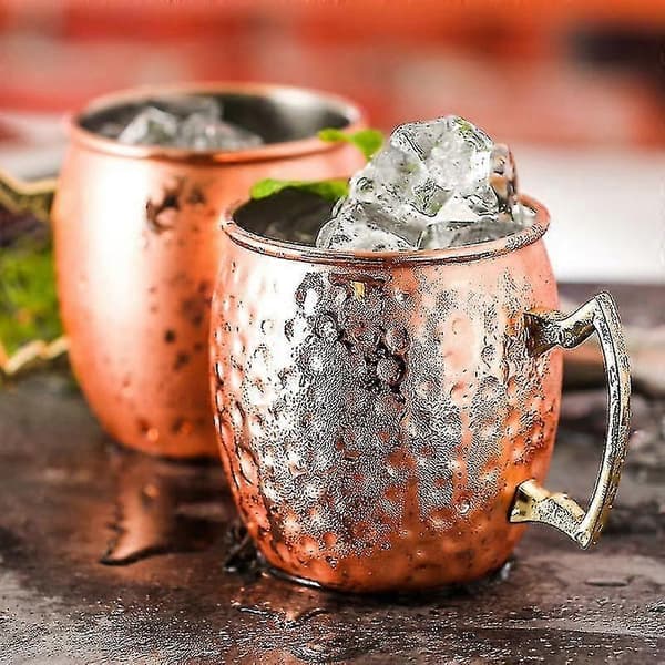 Kobberkopp Moscow Mule Kopp Rustfritt Stål Cocktailkopp Metall Vinkopp Barkopp