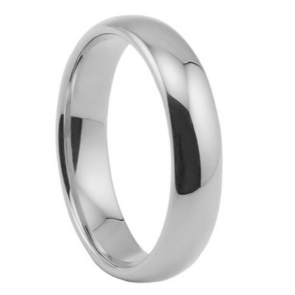 Muoti Unisex hieno kiillotuskupoli ruostumattomasta teräksestä sormus hääkorut Golden US 7