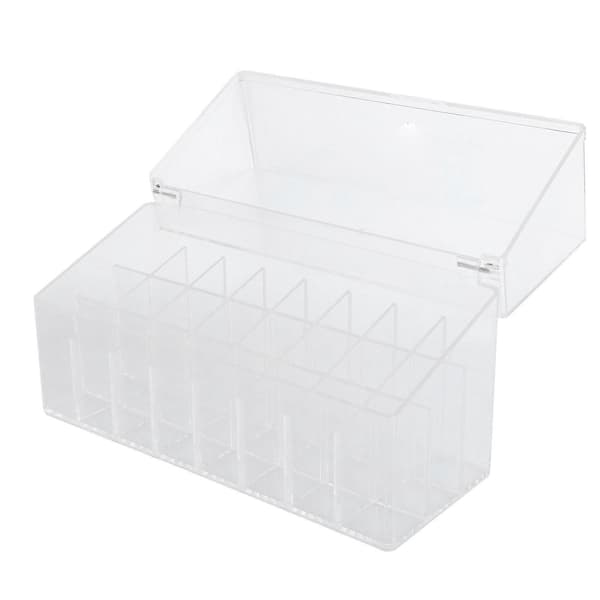Læbestift Display Boks Støvtæt Flip Cover Kosmetik Opbevaring Plast Makeup Organizer Opbevaringsboks