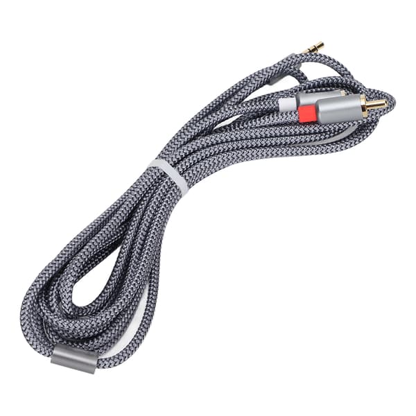 3,5 mm Jack til 2 RCA Aux Lydkabel til Effektforstærker Højttaler 3m