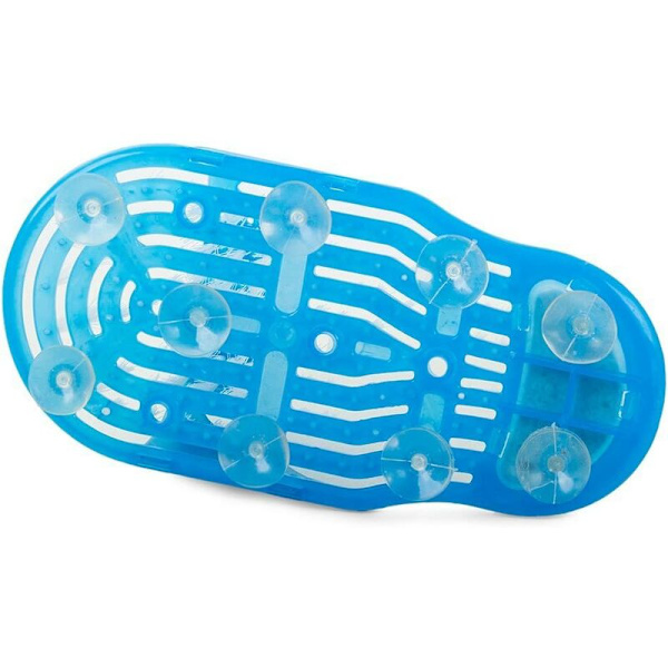 Vita heel opp badtofflor med borste badskor badkar plastskor dusch borste massager