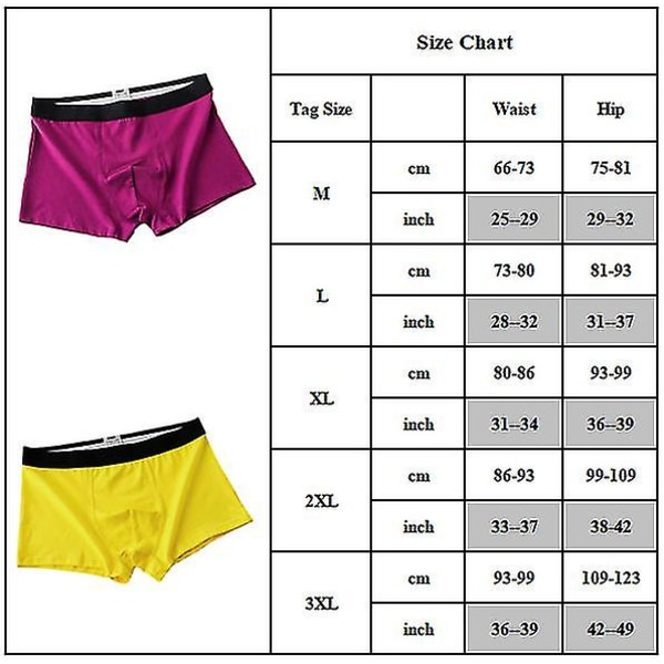 herr boxer Shorts Andas Trunks Underkläder Yellow M