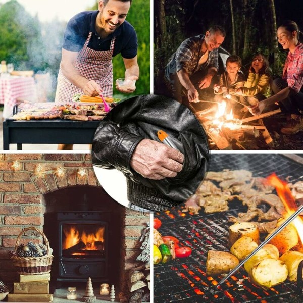 3 st brandslang i rostfritt stål, brandslang för utomhuscamping, infällbar brandslang